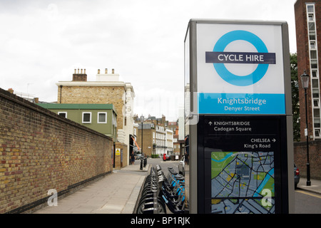 Barclays Londra noleggio biciclette sistema docking station Foto Stock