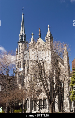 Rimanente della Cattedrale di terzi Saint-Jacques ora parte del padiglione Judith-Jasmin di UQAM, Università, Santa Caterina, Quartiere Latino, Foto Stock