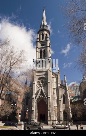 Rimanente della Cattedrale di terzi Saint-Jacques ora parte del padiglione Judith-Jasmin di UQAM, Università, St Denis, Quartiere Latino, Mont Foto Stock