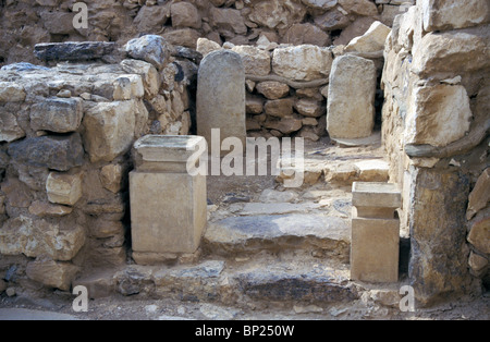 719. ARAD - altare per gli olocausti nel Santo dei HOLYEST' santuario del tempio di Arad, DATING 9TH. C. BC ' Foto Stock