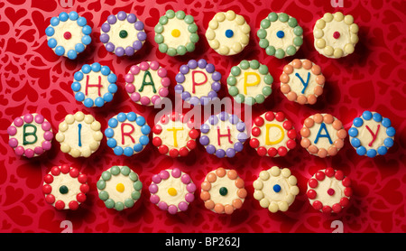 Buon compleanno tortine Foto Stock