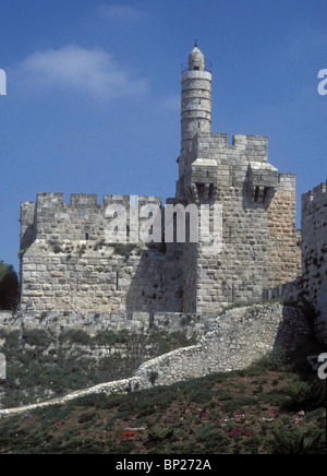 Cittadella di Gerusalemme si trova vicino al 'JAFFO GATE' l'entrata ovest della città vecchia di Gerusalemme. IN antichità era parte del Foto Stock