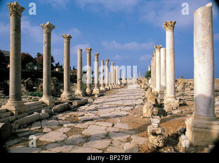 Il COLONADED STREET, periodo romano Foto Stock