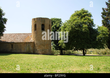 Pieve di Corsignano (San Vito) chiesa vicino a Pienza, Toscana, Italia Foto Stock