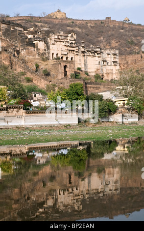 Bundi Palace. Il Rajasthan. India Foto Stock