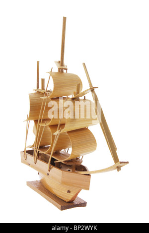 In legno barca a vela Foto Stock