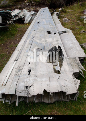 WWII Catalina relitto su Vatersay Isola, Scozia Foto Stock