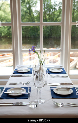 Il Cherwell Boathouse Restaurant e stazione punting, Oxford. Foto:Jeff Gilbert Foto Stock