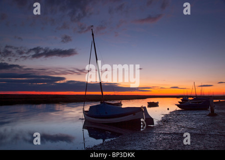 Blakeney al tramonto, Norfolk, Inghilterra Foto Stock