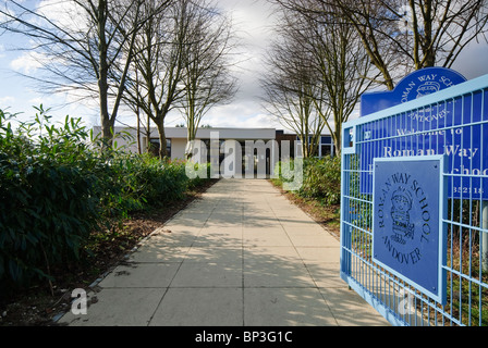 Roman Way Scuola Primaria Andover accesso a livello di ingresso Foto Stock