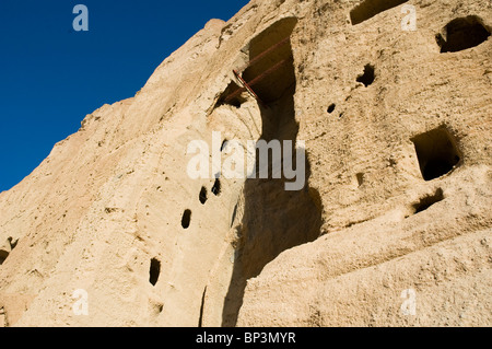 Afghanistan, Bamiyan. Nicchia del Piccolo Buddha (38 metri - distrutta dai talebani nel 2001) Foto Stock