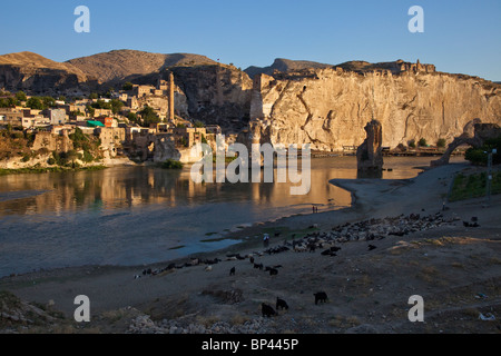 Hasankeyf nella Turchia orientale Foto Stock