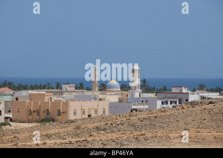 Oman, Dhofar, Salalah. Seasde villaggio di pescatori di Taqa. Foto Stock