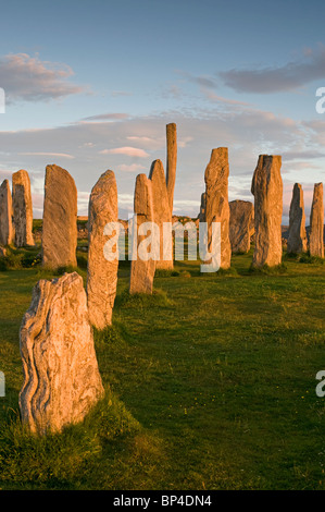 Le Ebridi Esterne famose pietre permanente a Callanish, Lewis. Outer Hebrides. La Scozia. SCO 6294 Foto Stock