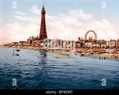 Torre del Central Pier di Blackpool, Inghilterra, Regno Unito circa 1900 Foto Stock