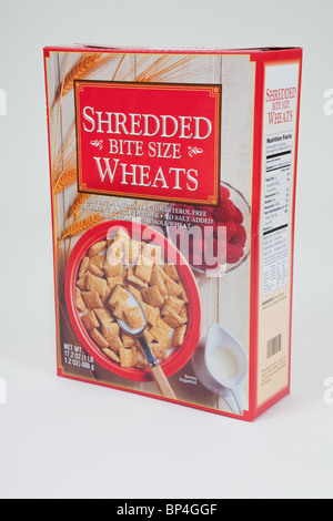 Una scatola di trinciato cereali frumento Foto Stock