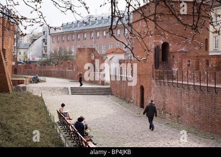 Città vecchia di mura difensive, Varsavia Polonia. Foto Stock