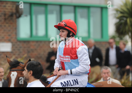 Jockey Ryan Moore a Brighton Gare Foto Stock