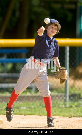 I ragazzi di baseball gioco di azione. Foto Stock