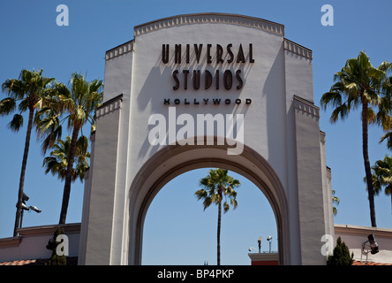 Ingresso agli Universal Studios di Los Angeles, California, USA. Foto Stock