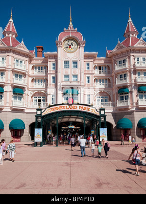 Disneyland Park ingresso, Parigi, Francia Foto Stock