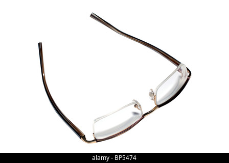 Vetri isolati su sfondo bianco. Percorso di clipping. Foto Stock