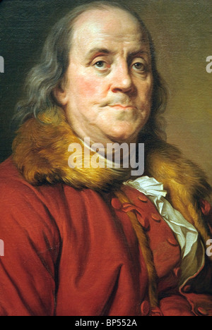 Benjamin Franklin (1706-1790), 1778, da Joseph Siffred Duplessis Foto Stock