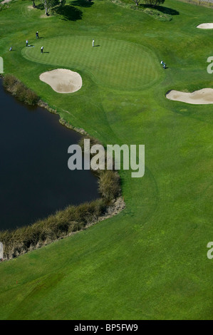 Vista aerea sopra la Rooster eseguire il Campo da golf Petaluma California Foto Stock