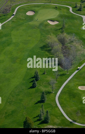 Vista aerea sopra la Rooster eseguire il Campo da golf Petaluma California Foto Stock