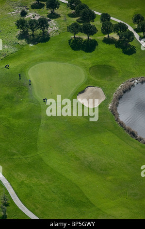 Vista aerea sopra la Rooster eseguire il Campo da golf Petaluma California Foto Stock