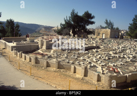 4033. Vista generale di Gerusalemme ai tempi del re Erode. Terra santa modello Foto Stock