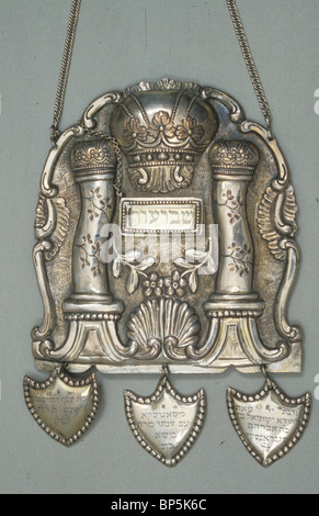 4652. TORAH scudo, Europa centrale, C.18- 19TH. C Foto Stock