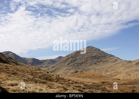 Sgurr na Ba Glaise un Stac nel Nord Ovest Highlands della Scozia. Foto Stock