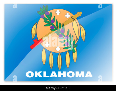 Oklahoma us flag di stato Foto Stock