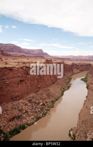 Il fiume Colorado visto dal Ponte Navajo, Lees Ferry, Arizona, Stati Uniti d'America Foto Stock