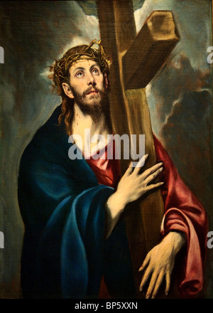 Cristo che porta la croce, ca. 1580, da El Greco Foto Stock