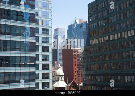 Skyline, Times Square NYC Foto Stock