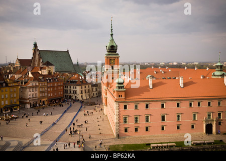 Il Castello Reale di Varsavia, Polonia. Si trova in Piazza Castello, all'ingresso della Città Vecchia. Foto Stock