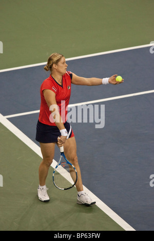 Kim Clijsters (BEL) competere nel Singolare femminile finale al 2009 US Open Tennis Foto Stock