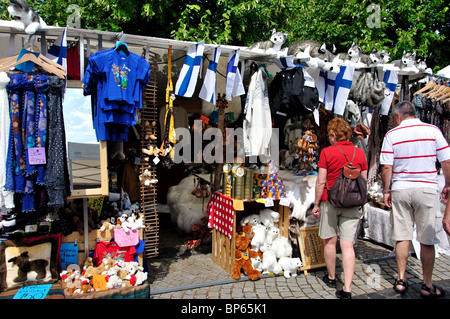 Mercato di strada, Kongens Nytorv, Copenhagen (Kobenhavn), Regno di Danimarca Foto Stock