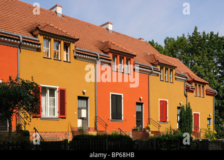 Gartenstadt Falkenberg, Falkenberg Città Giardino, casella di inchiostro colonia, Sito Patrimonio Mondiale dell'UNESCO. Berlino Treptow, Germania, Europa. Foto Stock