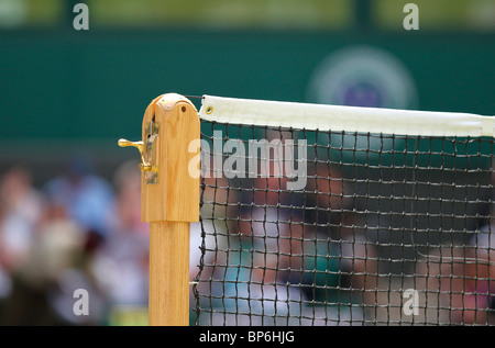 Dettaglio di rete sul Centre Court di Wimbledon Foto Stock