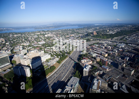 Seattle cityscape (vista dalla torre di Columbia) Foto Stock