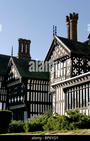 Inghilterra, Cheshire, Stockport, Bramhall, Bramall Hall, Elizabethan graticcio house, Dettagli architettonici Foto Stock