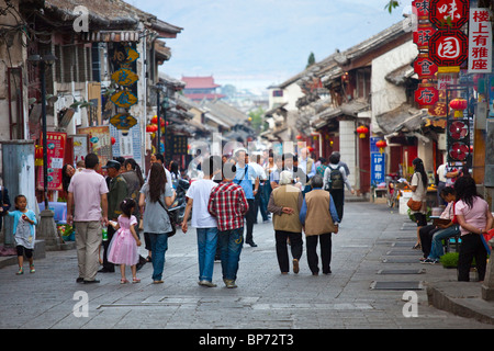 All'interno della vecchia citta' murata, Dali, nella provincia dello Yunnan in Cina Foto Stock