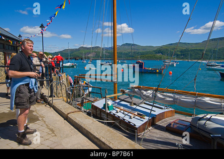 Blaenau Ffestiniog, porto, summer festival, barche, Galles del Nord, Regno Unito Foto Stock