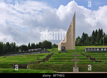 Monumento ai defunti a Natzweiler-Struthof, solo WW2 campo di concentramento dai nazisti sul territorio francese, Alsazia, Francia Foto Stock