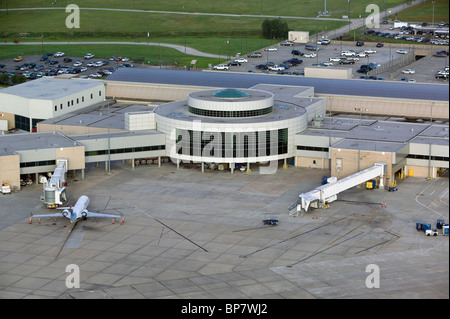 Vista aerea al di sopra di Baton Rouge Metropolitan Airport Louisiana Foto Stock