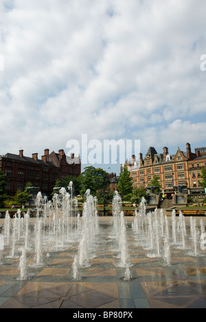 La Peace Gardens, Sheffield South Yorkshire, Inghilterra Foto Stock