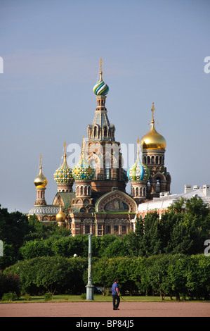 La Chiesa del Salvatore sul Sangue versato dal Campo di Marte, San Pietroburgo, regione nord-occidentale, la Russia Foto Stock